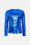 Warehouse Rectangle Sequin Cut Out Top thumbnail 4