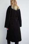 Warehouse Belted Long Line Teddy Coat thumbnail 3