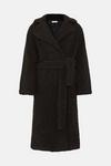 Warehouse Belted Long Line Teddy Coat thumbnail 4