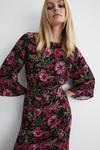 Warehouse Floral Belted Midi Dress thumbnail 2