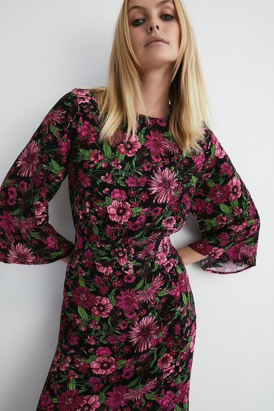 Warehouse Floral Belted Midi Dress 2
