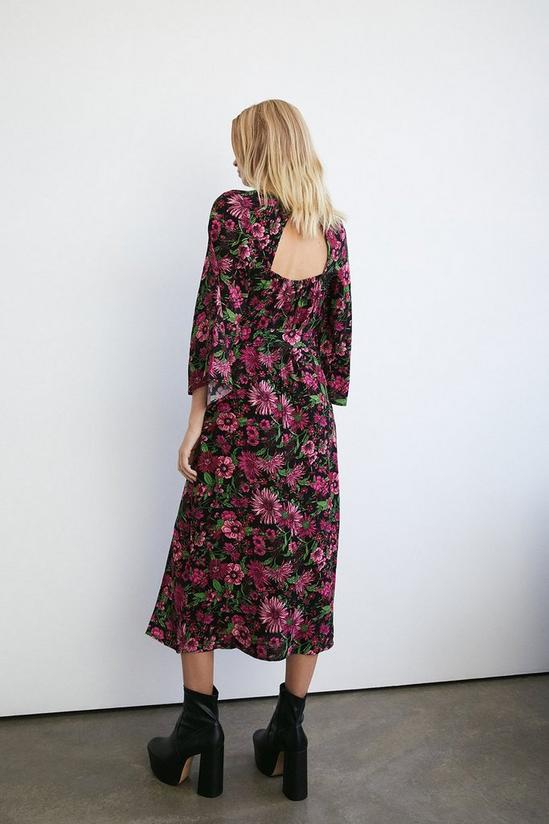 Warehouse Floral Belted Midi Dress 3