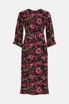 Warehouse Floral Belted Midi Dress thumbnail 4