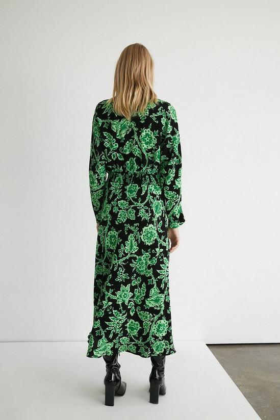 Warehouse Floral Shirred Waist Midi Dress 3