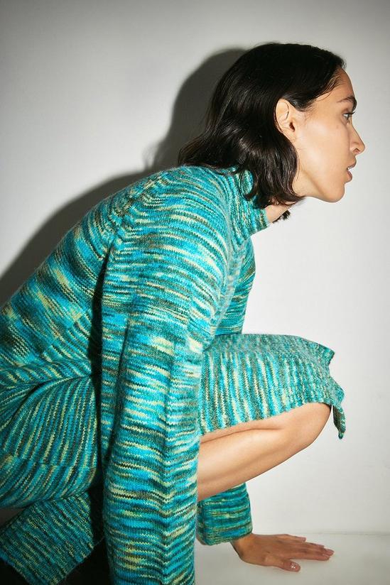 Warehouse Wool Blend Space Dye Midi Knit Dress 2