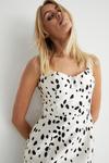 Warehouse Dalmatian Print Satin Twill Corset Midi Dress thumbnail 2