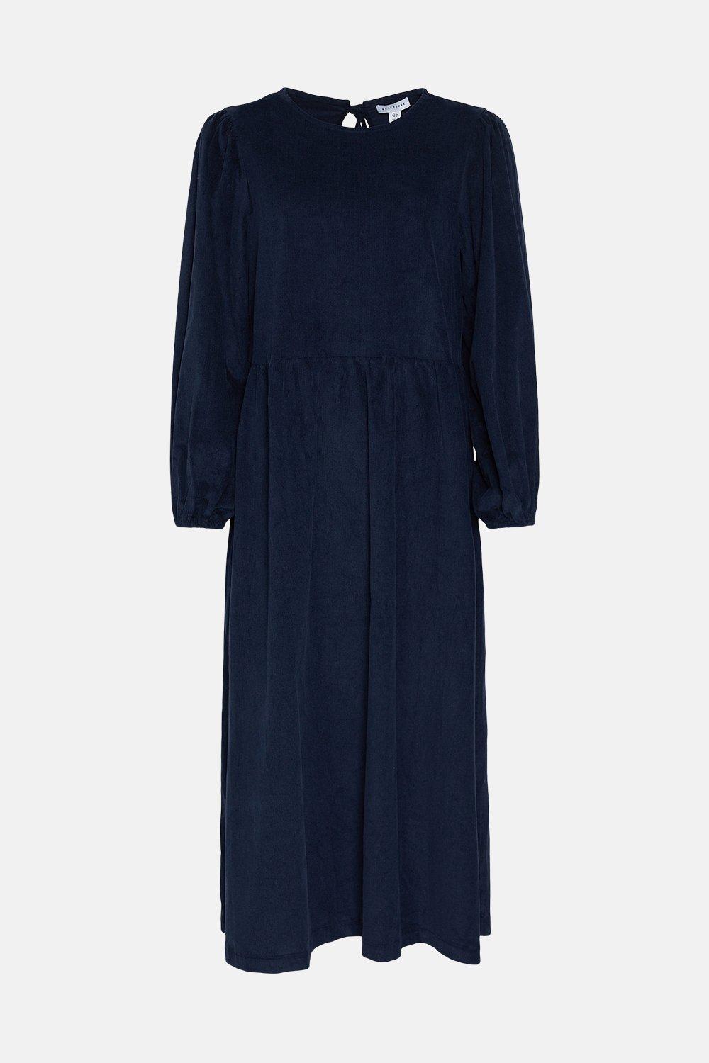 Warehouse navy hot sale cord dress