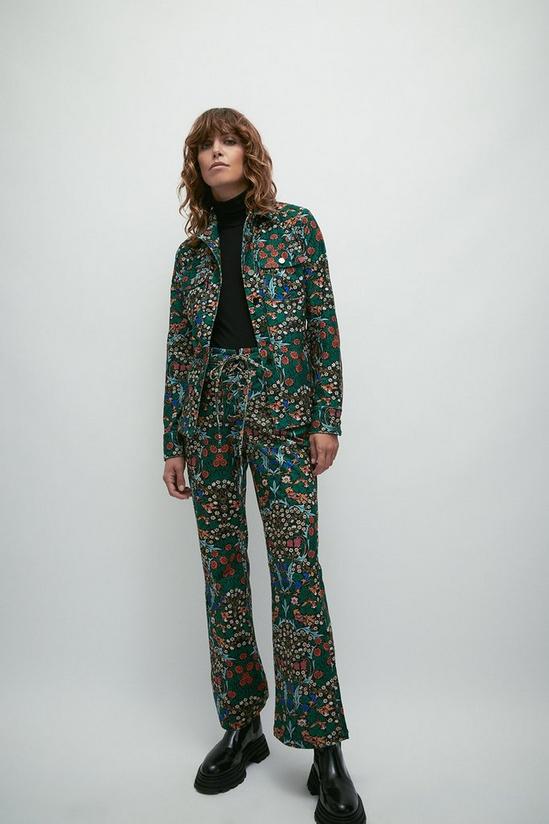 Warehouse WH x William Morris Society Floral Print Cord Belted Jacket 2