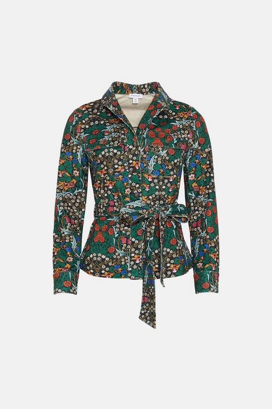 Warehouse WH x William Morris Society Floral Print Cord Belted Jacket 4