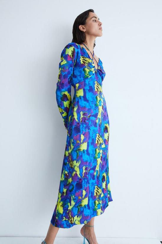 Warehouse WH x Kimberley Burrows Printed Satin Maxi Dress 2