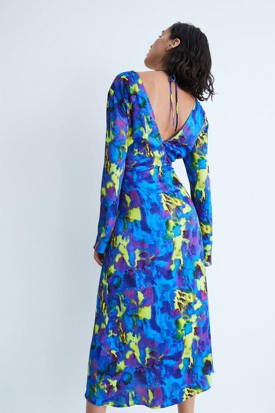 Warehouse WH x Kimberley Burrows Printed Satin Maxi Dress 3