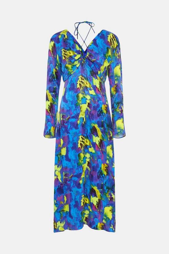 Warehouse WH x Kimberley Burrows Printed Satin Maxi Dress 4
