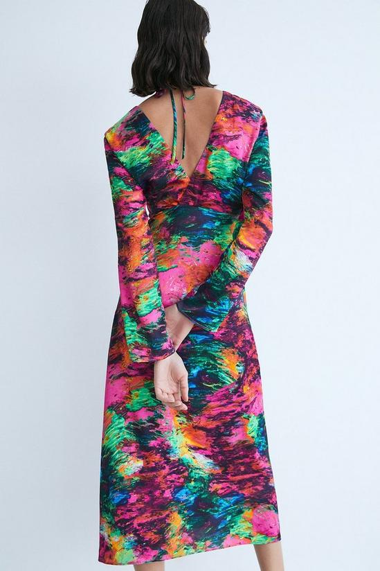 Warehouse WH x Kimberley Burrows Burrows Printed Satin Maxi Dress 3