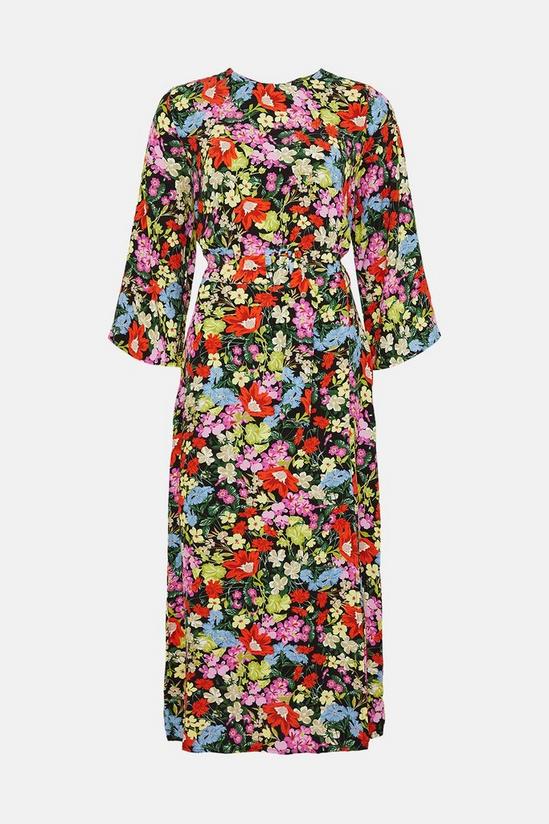 Warehouse Bright Floral Belted Midi Dress 4