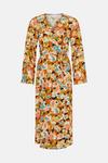 Warehouse Floral Wrap Front Belted Midi Dress thumbnail 4