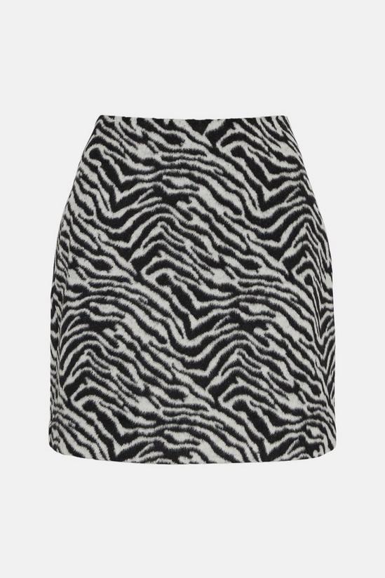 Warehouse Zebra Oversized Collar Cosy Knit Maxi Coat 4