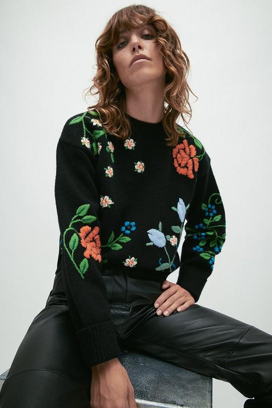 Warehouse WH x William Morris Society Floral Hand Embroidered Jumper 1