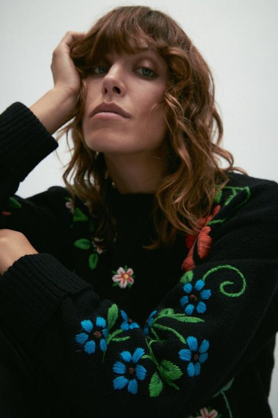 Warehouse WH x William Morris Society Floral Hand Embroidered Jumper 5