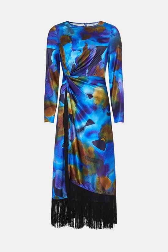 Warehouse WH x Kimberley Burrows Fringing Detail Midi Dress 4