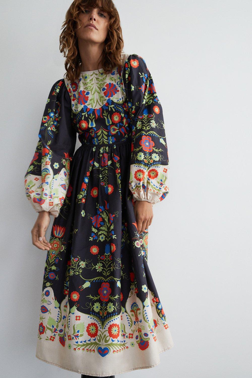 Warehouse shop paisley dress