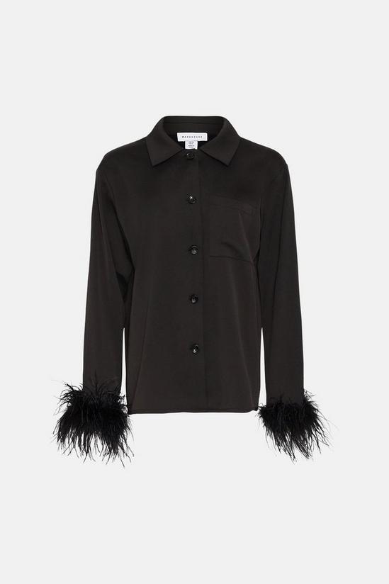 Warehouse Satin Feather Cuff Shirt 4