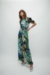 Warehouse WH x William Morris Society Printed Velvet Cut Out Jumpsuit thumbnail 1