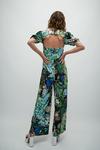 Warehouse WH x William Morris Society Printed Velvet Cut Out Jumpsuit thumbnail 3