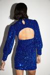 Warehouse Velvet Sequin Cut Out Back Mini Dress thumbnail 3