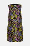 Warehouse Floral Jacquard Button Through Shift Dress thumbnail 4
