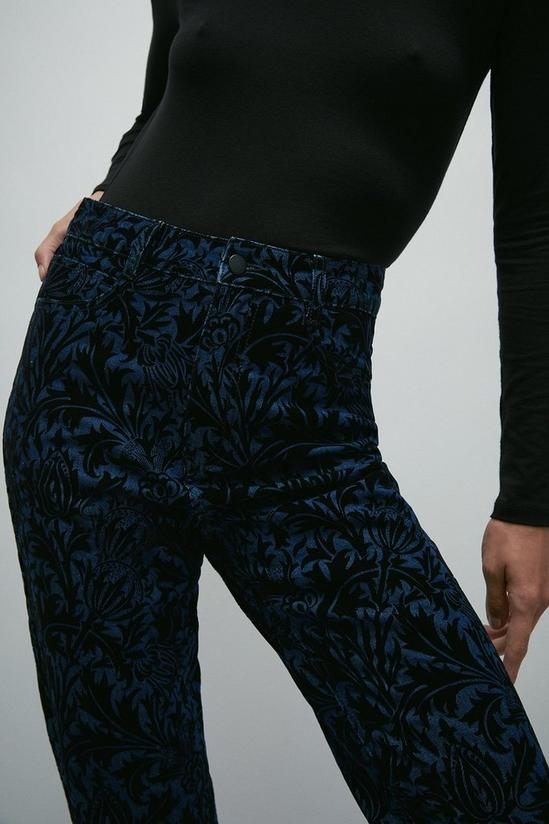 Warehouse WH x William Morris Society Denim Velvet Floral Jeans 2