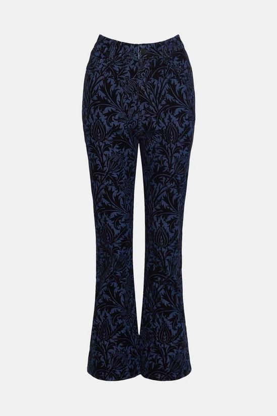 Warehouse WH x William Morris Society Denim Velvet Floral Jeans 4