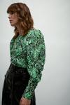 Warehouse WH x William Morris Society Floral Burnout Puff Sleeve Top thumbnail 1