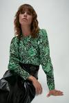 Warehouse WH x William Morris Society Floral Burnout Puff Sleeve Top thumbnail 2