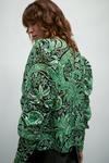 Warehouse WH x William Morris Society Floral Burnout Puff Sleeve Top thumbnail 3