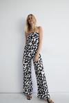 Warehouse Abstract Bandeau Jersey Crepe Jumpsuit thumbnail 1