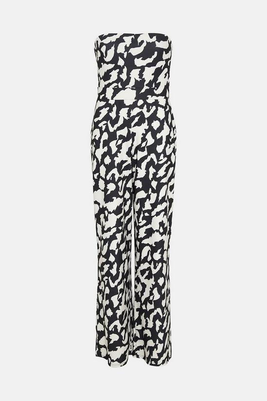 Warehouse Abstract Bandeau Jersey Crepe Jumpsuit 4