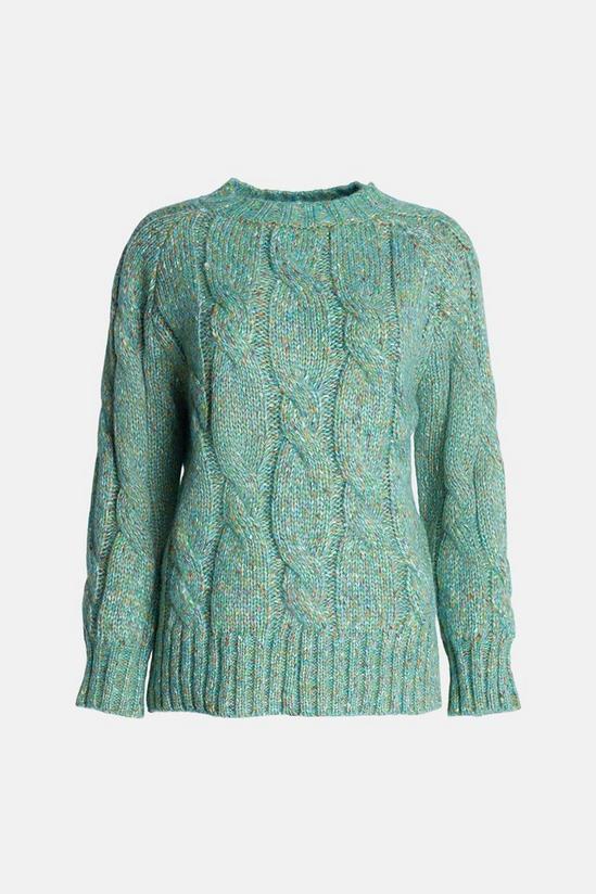 Warehouse Wool Blend Chunky Cable Knit Jumper 4