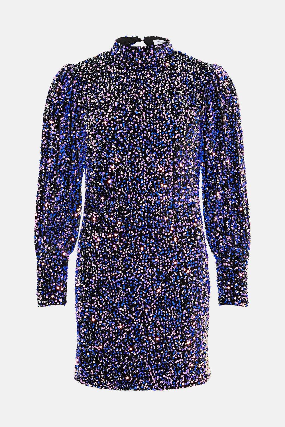 Warehouse iridescent spot store dress