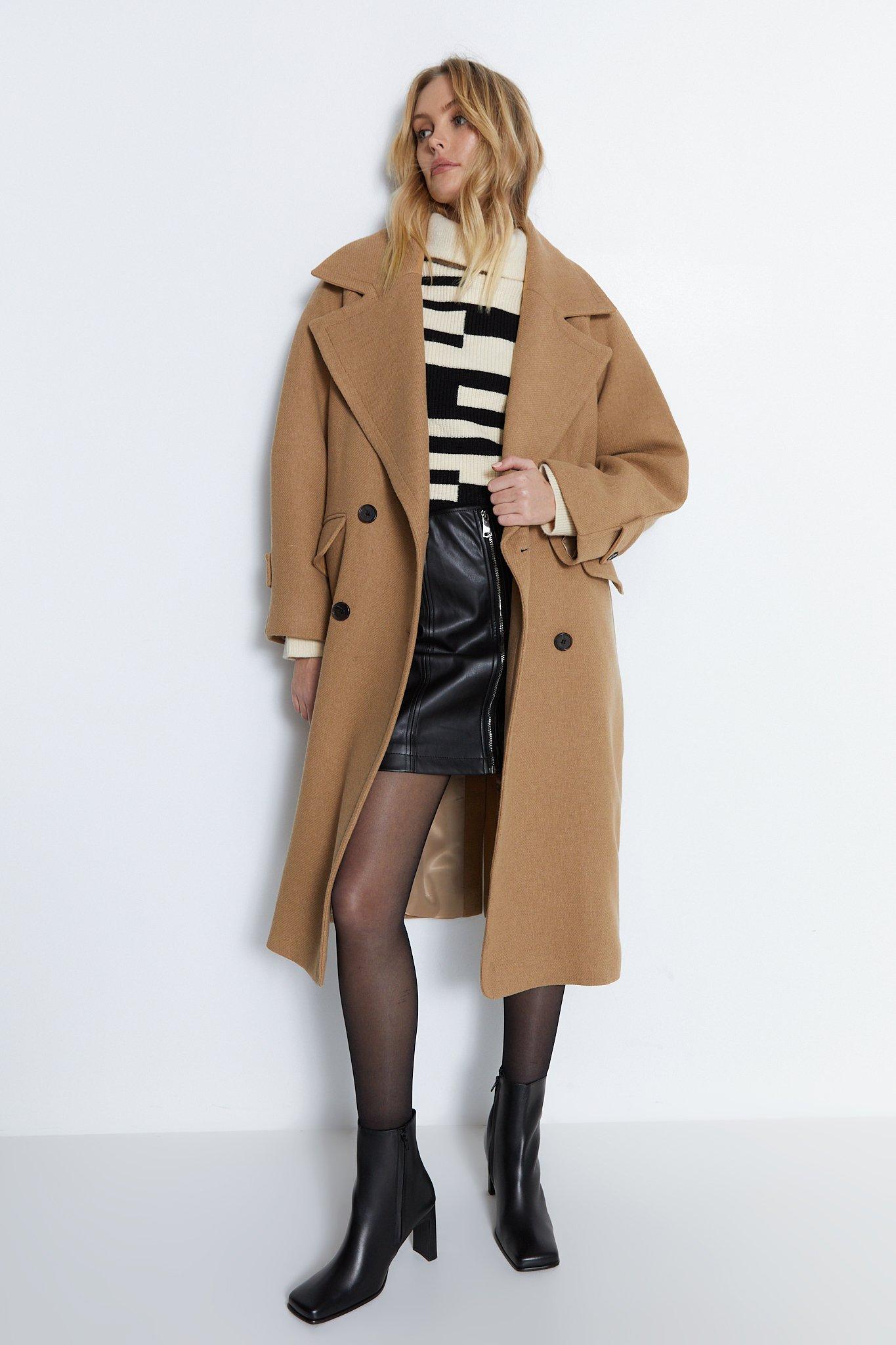 Warehouse 2025 camel coat