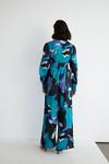 Warehouse Abstract Print Wrap Front Wide Leg Jumpsuit thumbnail 3