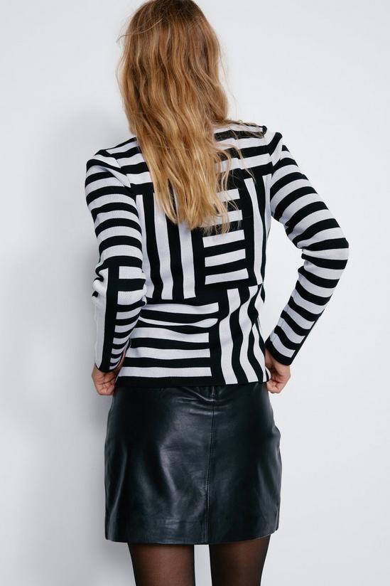 Warehouse Mixed Stripe Square Neck Knit Top 3