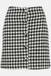 Warehouse Dogstooth Tweed Button Through Pelmet Skirt thumbnail 4
