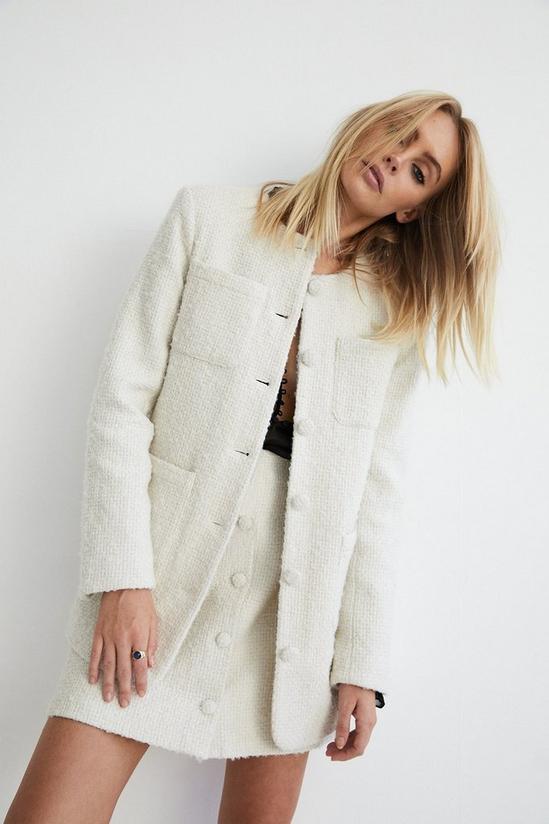 Warehouse Premium Wool Boucle Tweed Pelmet Skirt 1