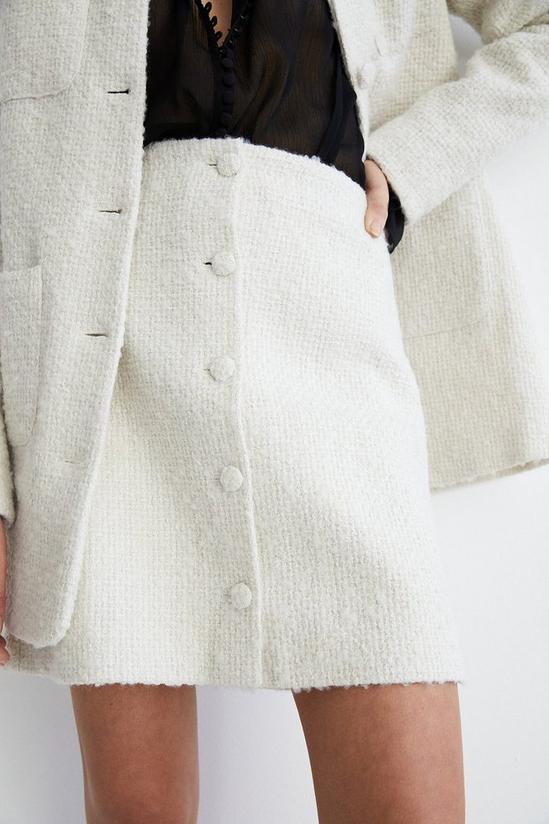 Warehouse Premium Wool Boucle Tweed Pelmet Skirt 2