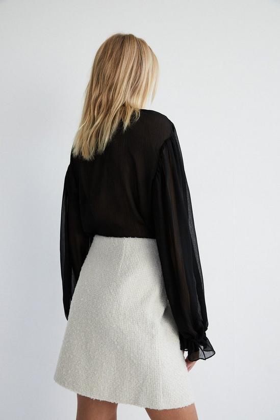 Warehouse Premium Wool Boucle Tweed Pelmet Skirt 3