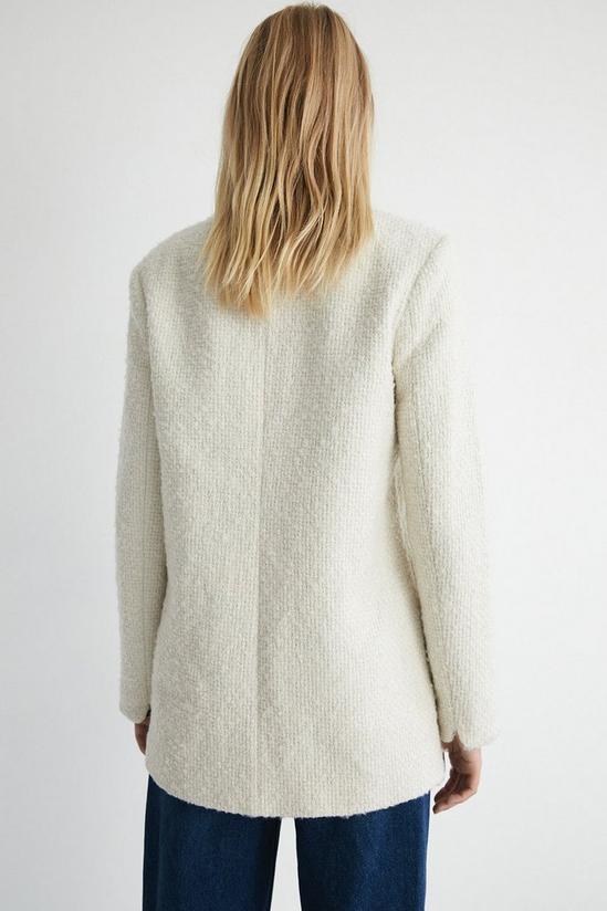 Warehouse Premium Wool Boucle Tweed Long Line Jacket 3