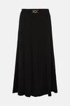 Warehouse Pleated Tailored Midi Skirt With Gold Trim thumbnail 4