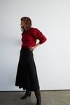 Warehouse Pleated Tailored Midi Skirt With Gold Trim thumbnail 5