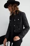 Warehouse Tweed Tailored Jacket With Crystal Buttons thumbnail 1
