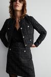 Warehouse Tweed Tailored Jacket With Crystal Buttons thumbnail 2